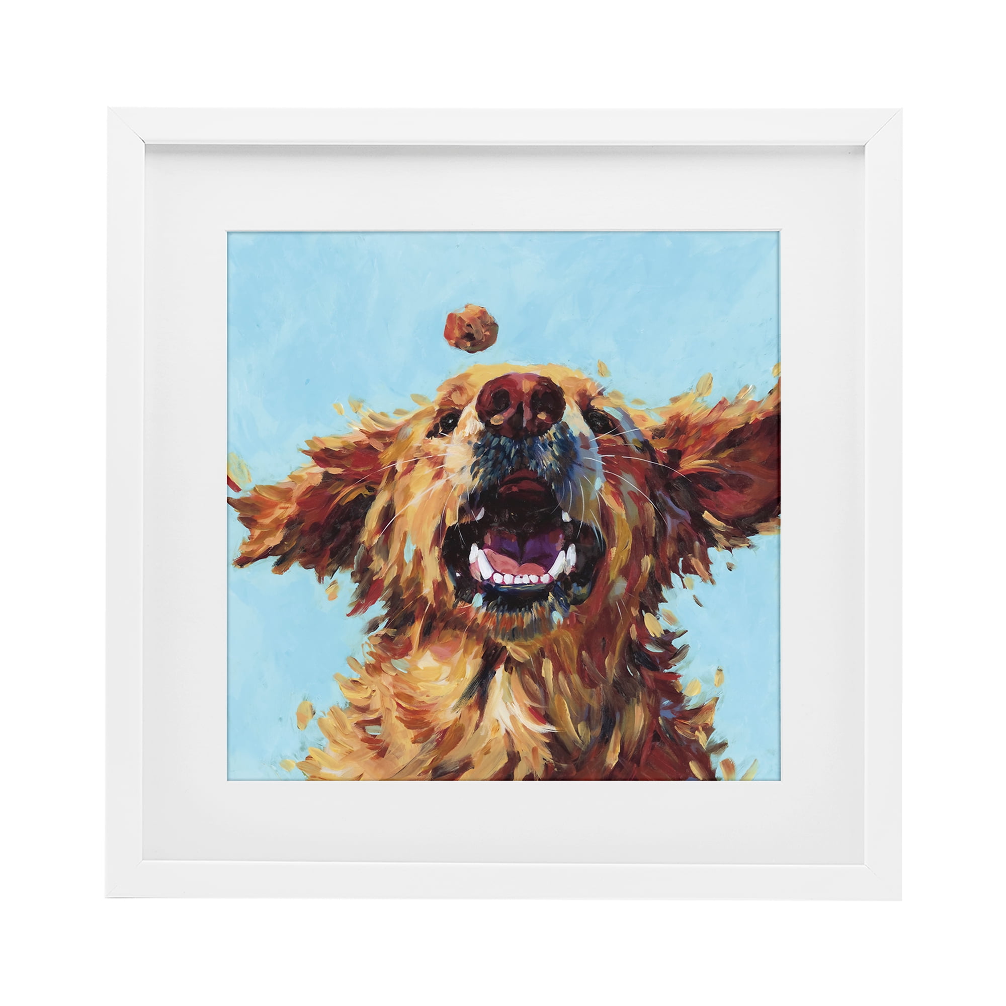 Stupell Industries Treato Loyal Dog White Framed Print Under Glass, design by Studio Bautista