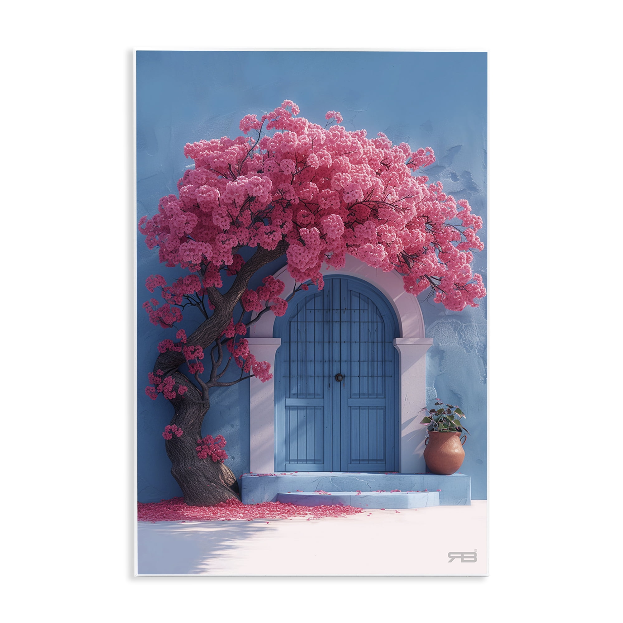 Stupell Industries Tree Circling Doorway Buildings & Architecture Painting Unframed Art Print Wall Art, 13 x 19