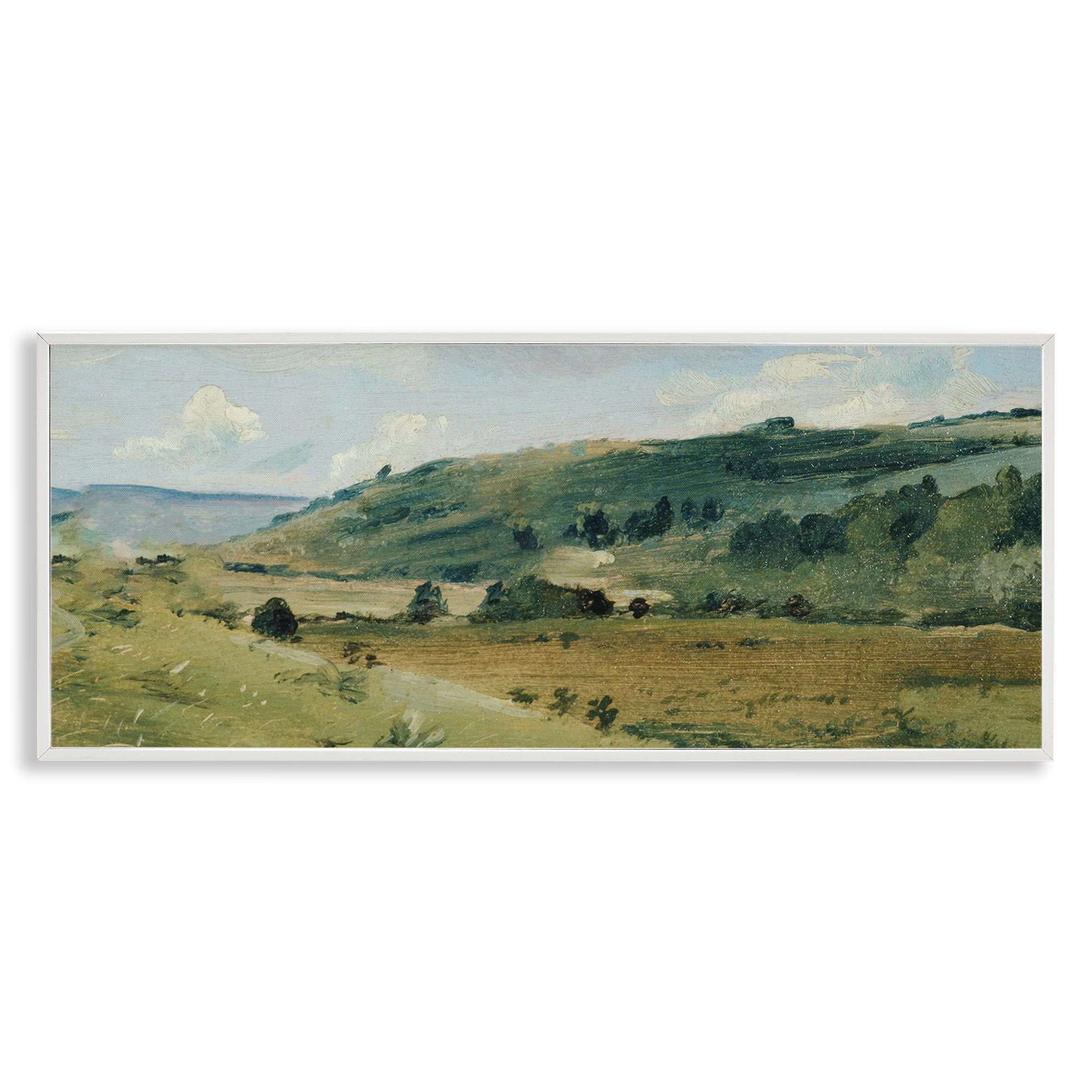Stupell Industries Tree Dotted Countryside in Summer White Framed Giclee Art, design by Lucille Price