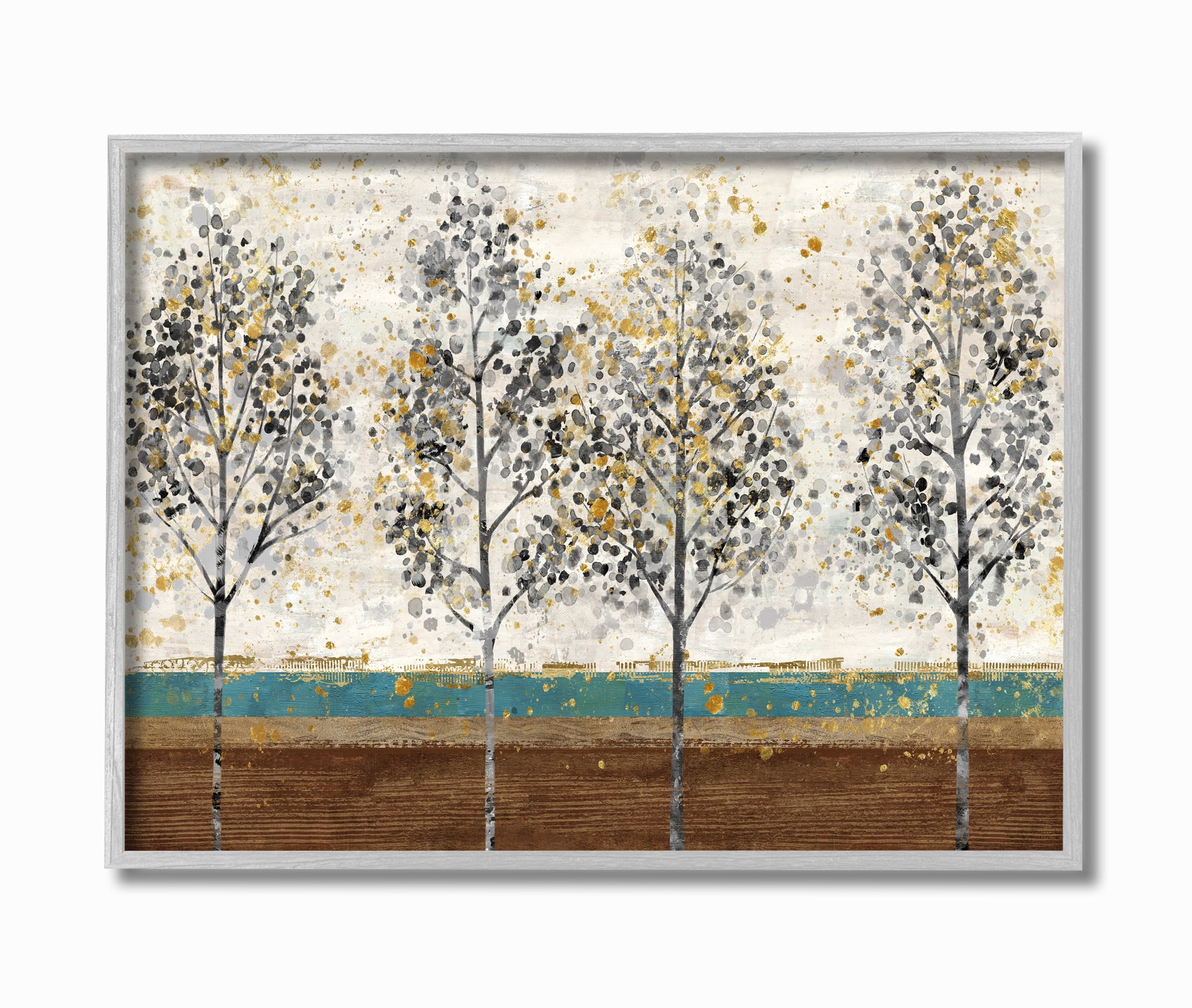Gray Framed Abstract Landscape Canvas Art for Kids, 16 x 20