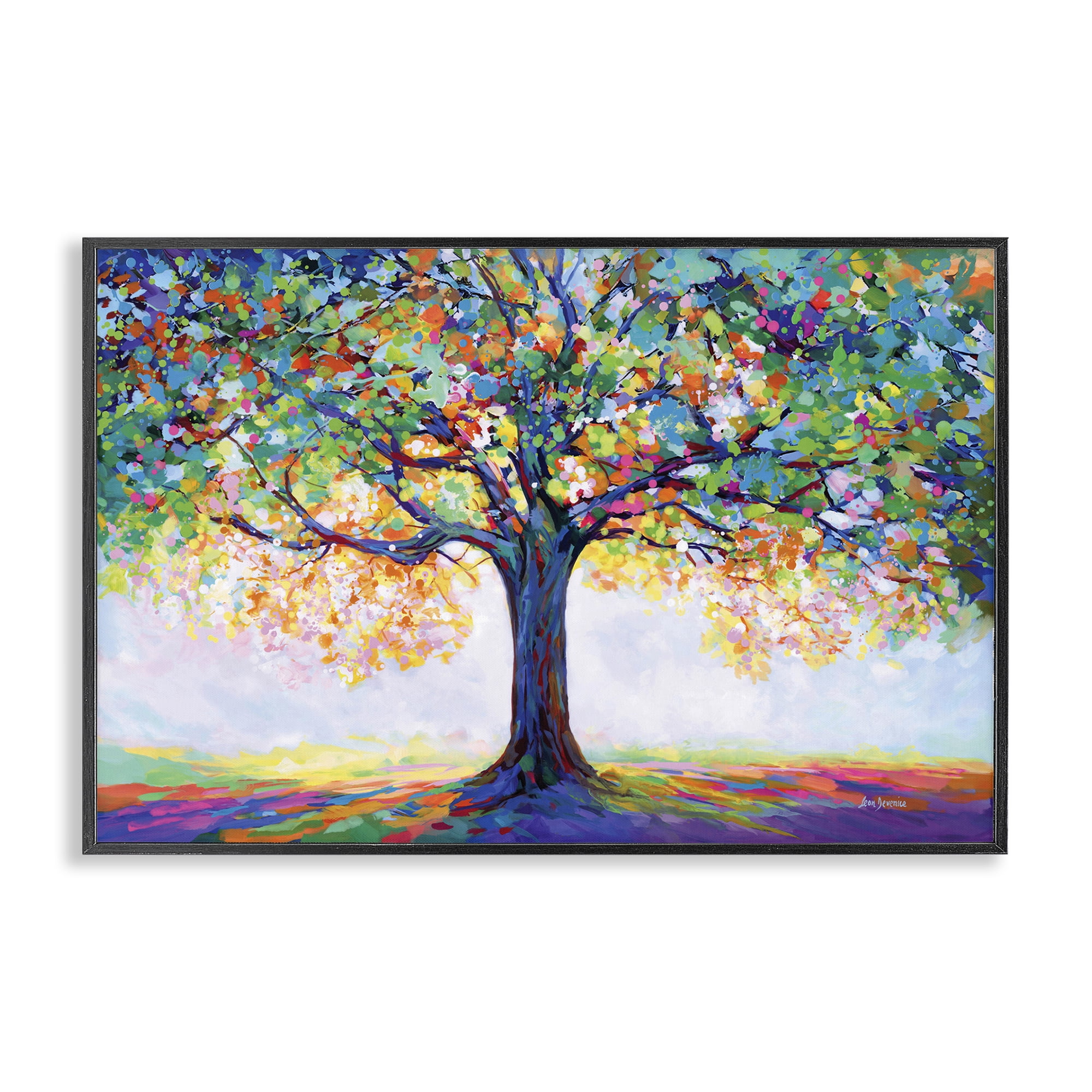 Stupell Industries Tree Of Opportunity Landscape & Nature Painting Black Framed Art Print Wall Art, 30 x 20