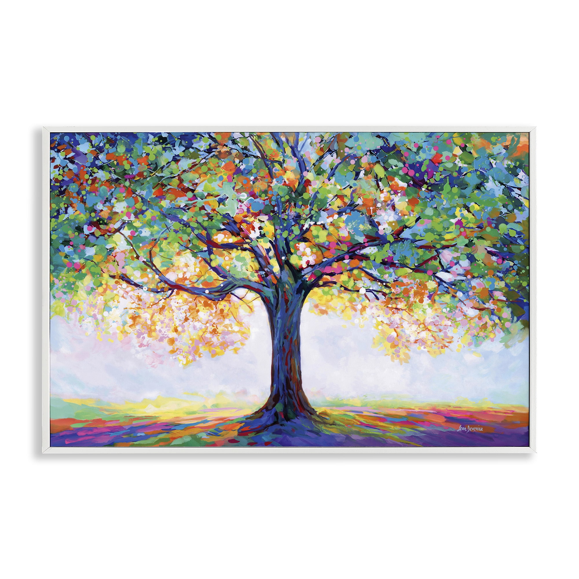 Stupell Industries Tree Of Opportunity Landscape & Nature Painting White Framed Art Print Wall Art, 30 x 20
