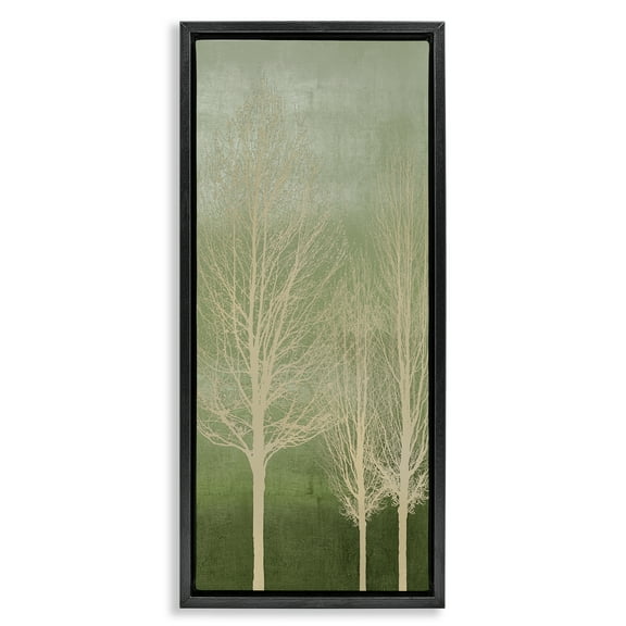 Stupell Industries Tree Over Ombre Landscape & Nature Painting Black Floater Framed Canvas Art Print Wall Art, 11 x 25