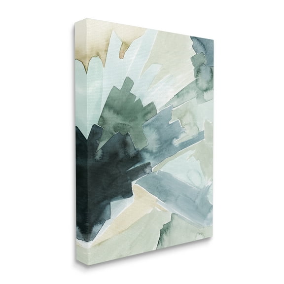 Stupell Industries Tree Shadow Abstract Landscape Painting Green Blue Canvas Wall Art, 36 x 48, Design by Grace Popp