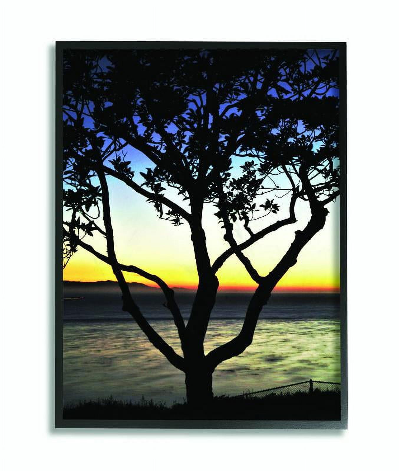 Stupell Industries Tree Silhouette Landscape Photograph Framed Wall Art by Joseph Elliott
