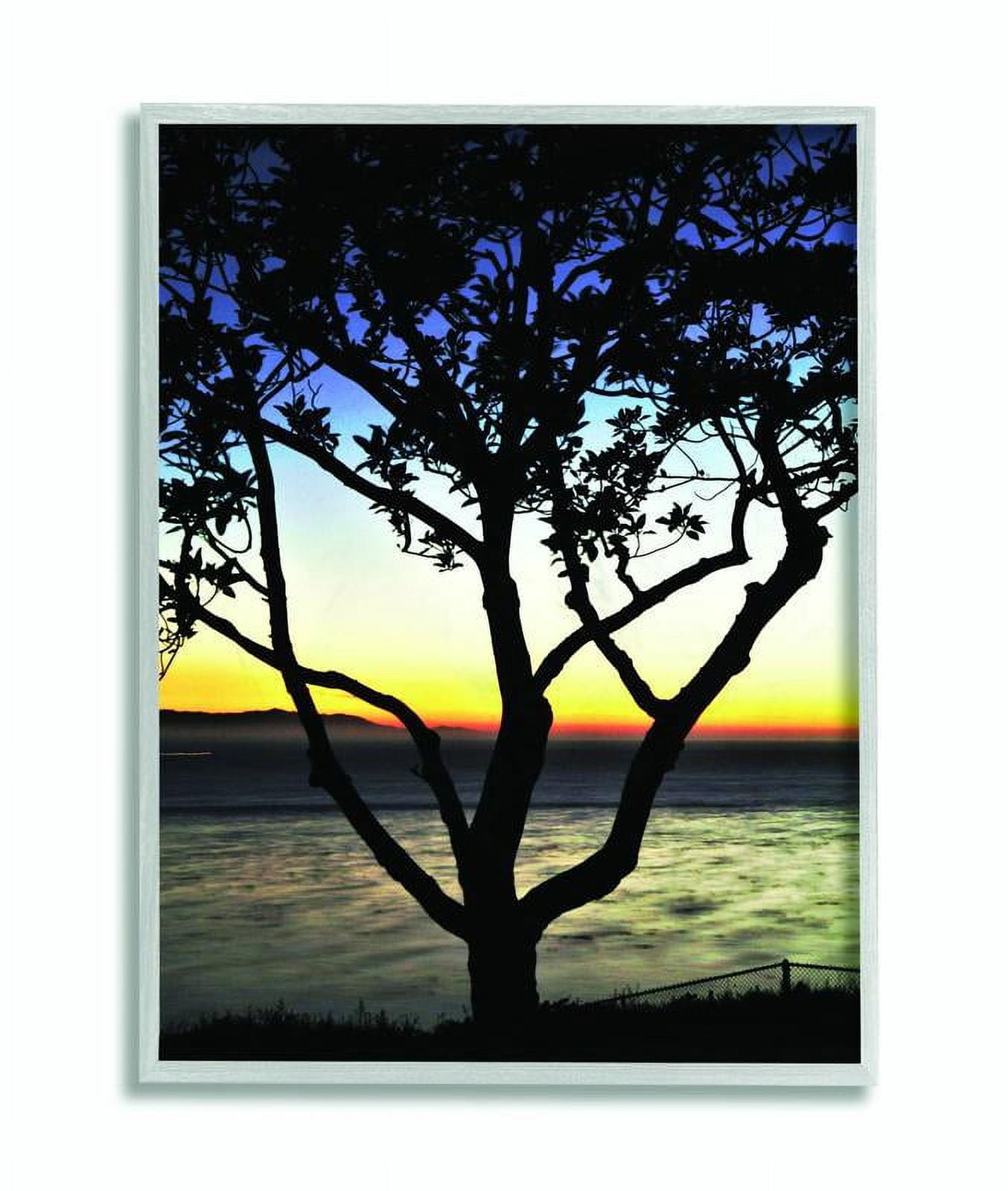 Stupell Industries Tree Silhouette Landscape Photograph Framed Wall Art by Joseph Elliott