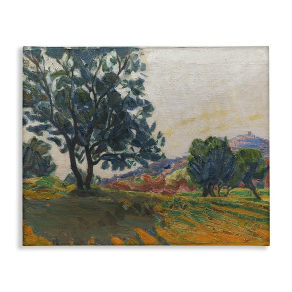 Stupell Industries Tree in Shadow Landscape & Nature Painting Wrapped Canvas Art Print Wall Art, 20 x 16