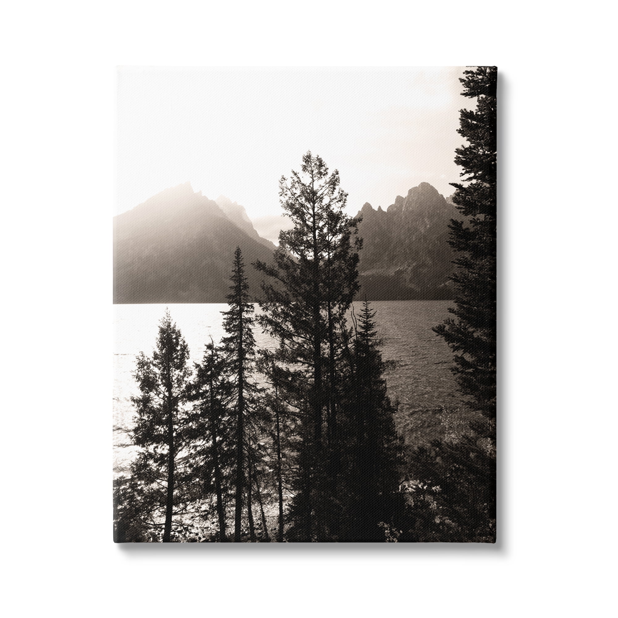 Stupell Industries Trees & Lake View Landscape Photography Gallery Wrapped Canvas Art Print Wall Art, 24 x 30