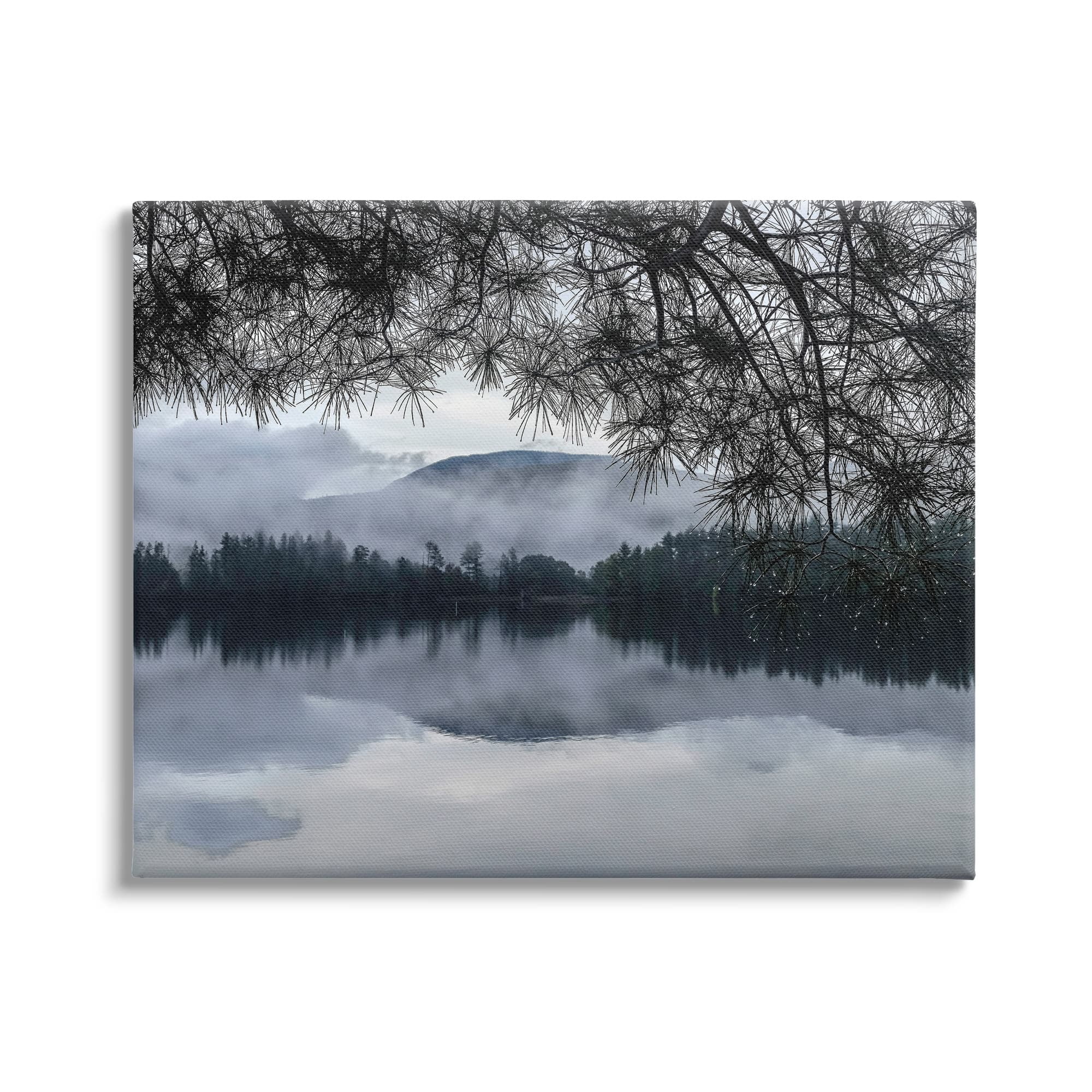 Stupell Industries Trees Surrounding Hazy Mountainous Landscape Lake , 20 x 16, Design by Kelly Sinclair
