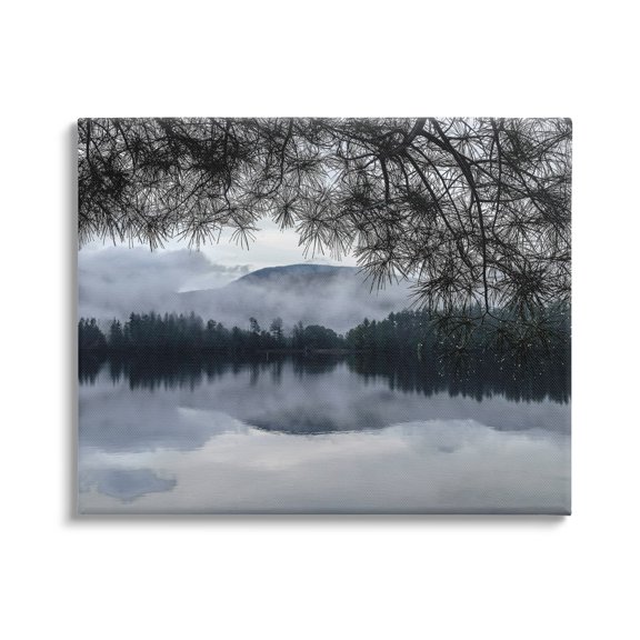 Stupell Industries Trees Surrounding Hazy Mountainous Landscape Lake , 20 x 16, Design by Kelly Sinclair