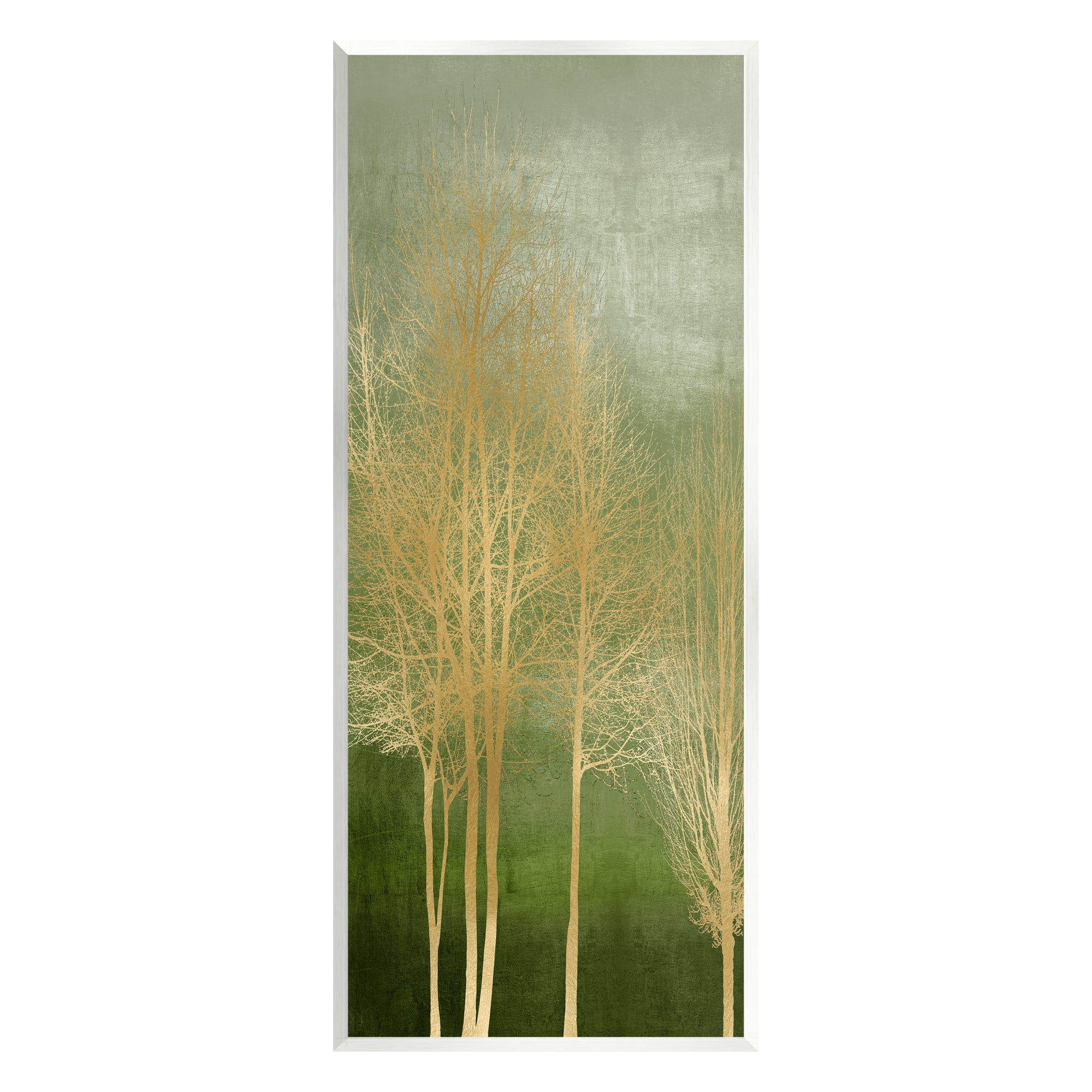 Stupell Industries Trees with Glam Detail Botanical & Floral Painting ...