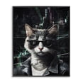 thumbnail image 1 of Stupell Industries Trendy Cat Sunglasses Animals Painting Black Framed Art Print Wall Art, 11 x 14, 1 of 2