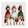 thumbnail image 1 of Stupell Industries Trendy Christmas Girls Holiday Painting Gallery Wrapped Canvas Art Prints Wall Art, 30 x 30, 1 of 8