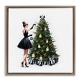 thumbnail image 1 of Stupell Industries Art Deco Trendy Christmas Tree Brown Floating Frame Canvas Art, 18 x 18, by Amanda Greenwood, 1 of 8