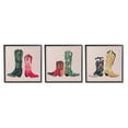 thumbnail image 1 of Stupell Industries Trendy Cowgirl Boots Beauty & Fashion Painting Black Framed Art Print Wall Art, 12 x 12, Set of 3, 1 of 10