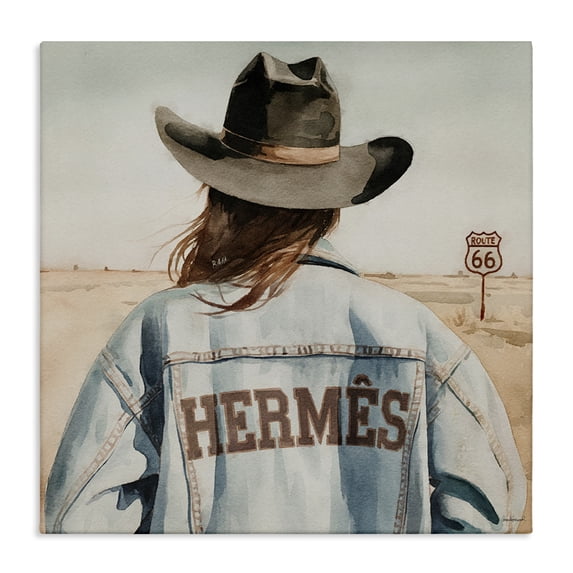 Stupell Industries Southwestern Trendy Cowgirl in Desert Canvas Art, 30 x 30, by Amanda Greenwood