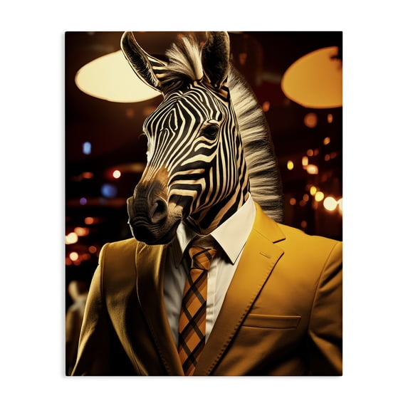 Stupell Industries Glam Trendy Debonair Zebra Canvas Art, 30 x 40, by Ray Powers