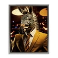 thumbnail image 1 of Stupell Industries Glam Trendy Debonair Zebra Gray Floating Frame Canvas Art, 25 x 31, by Ray Powers, 1 of 8