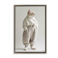 thumbnail image 1 of Stupell Industries Trendy Fashion Cat Animals & Insects Painting Brown Floater Framed Canvas Art Print Wall Art, 17 x 25, 1 of 10