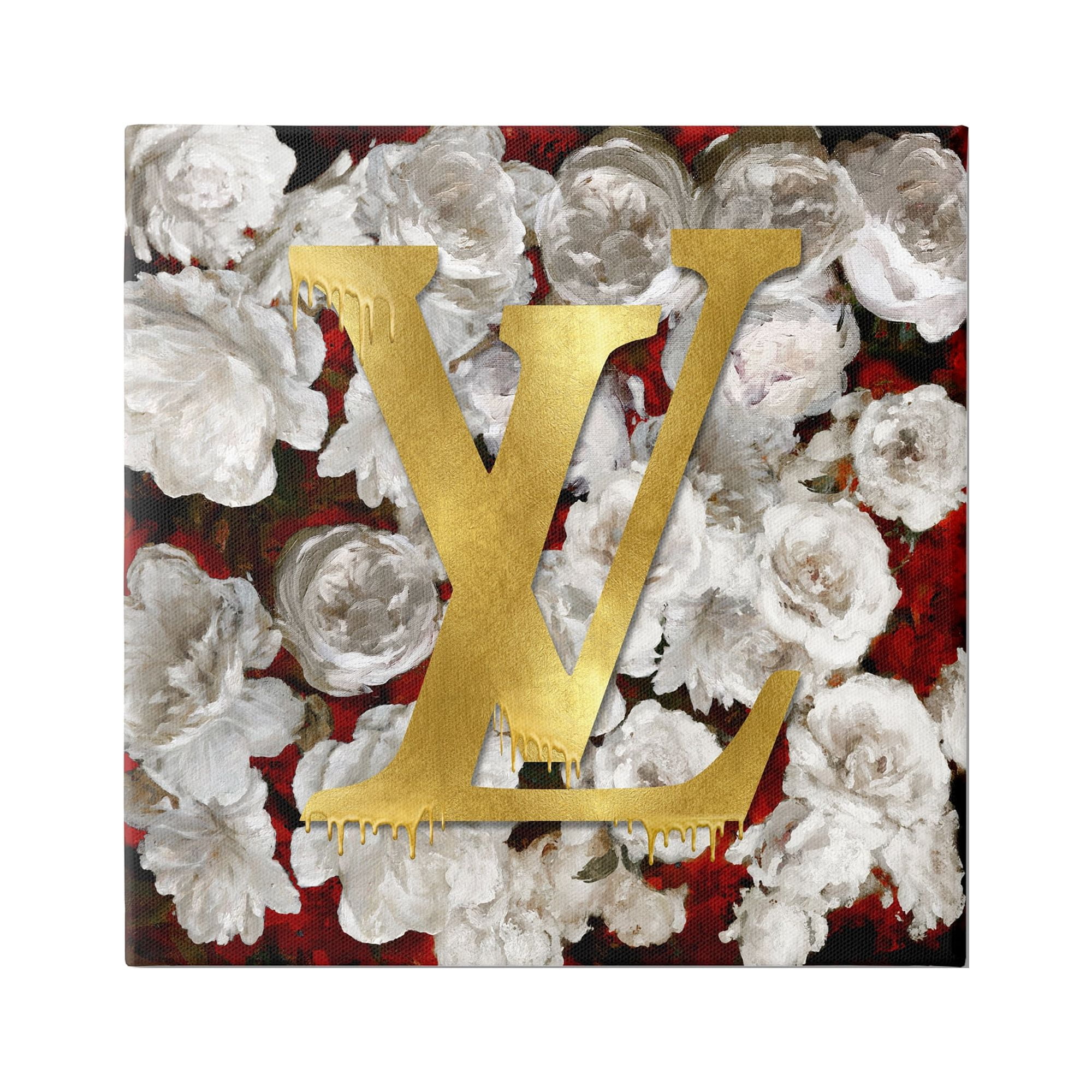 Stupell Industries Trendy Fashion Design Red Glam Flowers Roses Canvas Wall Art, 17 x 17, Design by Madeline Blake
