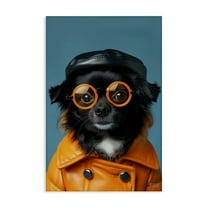 Stupell Industries Trendy Fashion Dog Animals & Insects Painting Gallery Wrapped Canvas Art Print Wall Art, 16 x 24