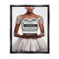 thumbnail image 1 of Stupell Industries Trendy Girl with Books Beauty & Fashion Painting Black Floater Framed Canvas Art Print Wall Art, 25 x 31, 1 of 10