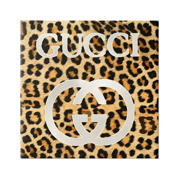 Stupell Industries Trendy Glam Leopard Spots Beauty & Fashion Painting Gallery Wrapped Canvas Print Wall Art, 17 x 17