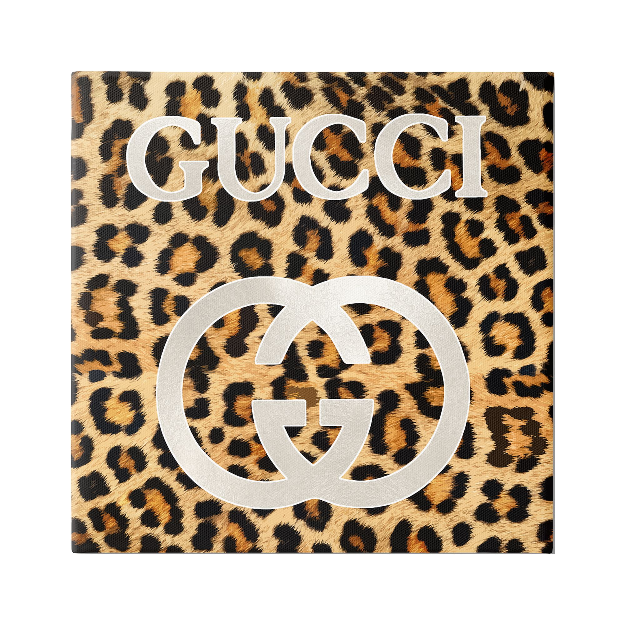 Stupell Industries Trendy Glam Leopard Spots Beauty & Fashion Painting Gallery Wrapped Canvas Print Wall Art, 24 x 24