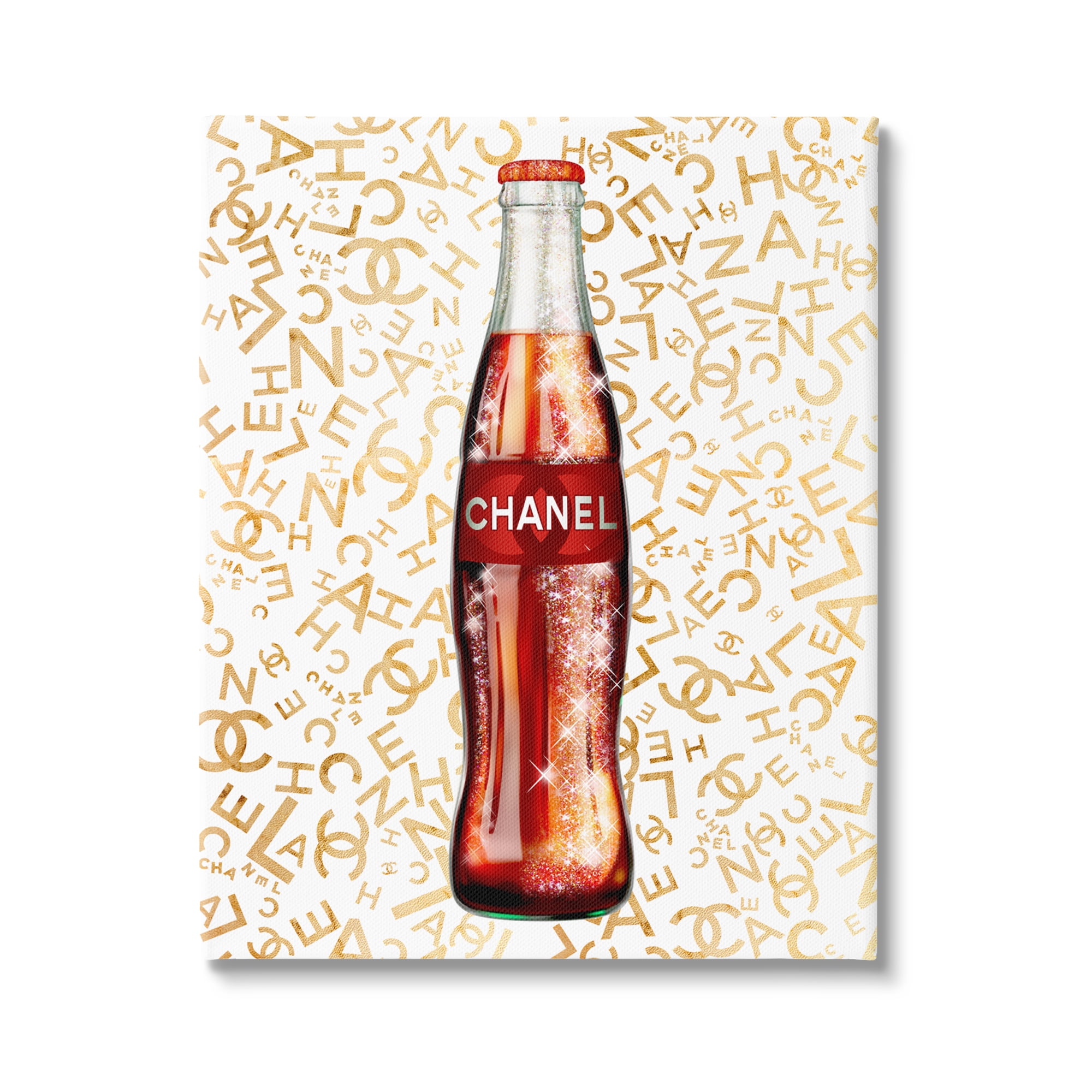 Stupell Industries Trendy Glam Pattern Vintage Style Soda Bottle Graphic Art Gallery Wrapped Canvas Print Wall Art, Design by Ziwei Li