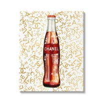 Stupell Industries Trendy Glam Pattern Vintage Style Soda Bottle Graphic Art Gallery Wrapped Canvas Print Wall Art, Design by Ziwei Li