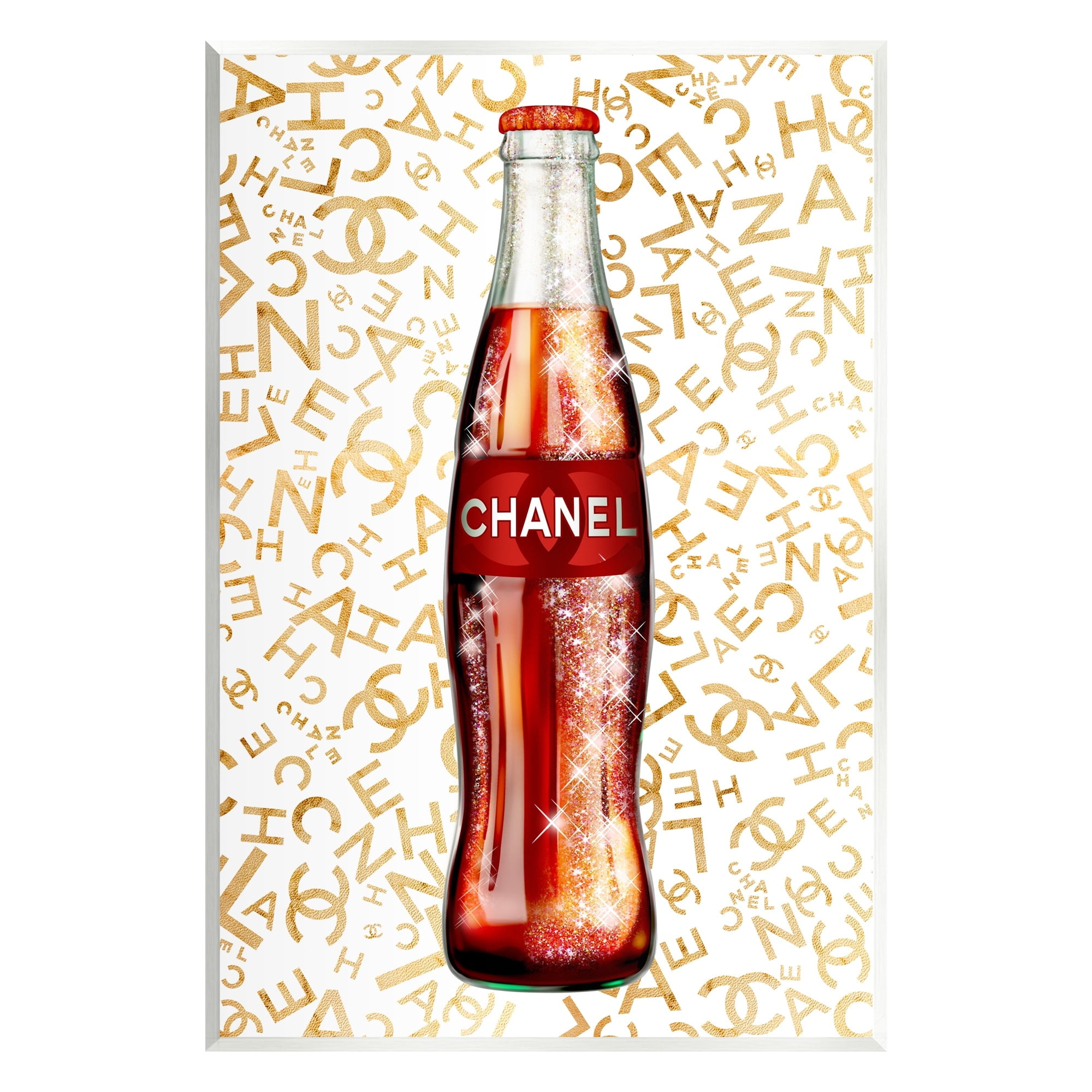 Stupell Industries Trendy Glam Pattern Vintage Style Soda Bottle Graphic Art Unframed Art Print Wall Art, Design by Ziwei Li