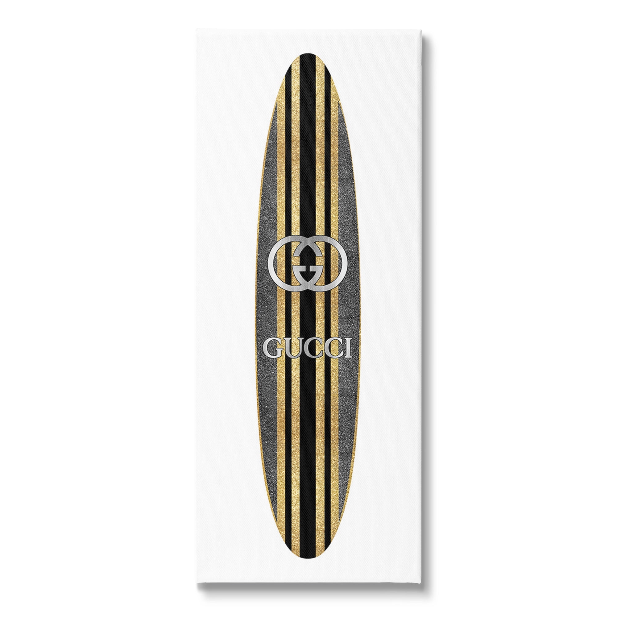 Stupell Industries Trendy Glam Surfboard Nature Painting Gallery Wrapped Canvas Art Print Wall Art, 10 x 24