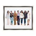 thumbnail image 1 of Stupell Industries Trendy Glam Women Walking Varied Fashion Outfits Graphic Art Luster Gray Floating Framed Canvas Print Wall Art, Design by Amelia Noyes, 1 of 5