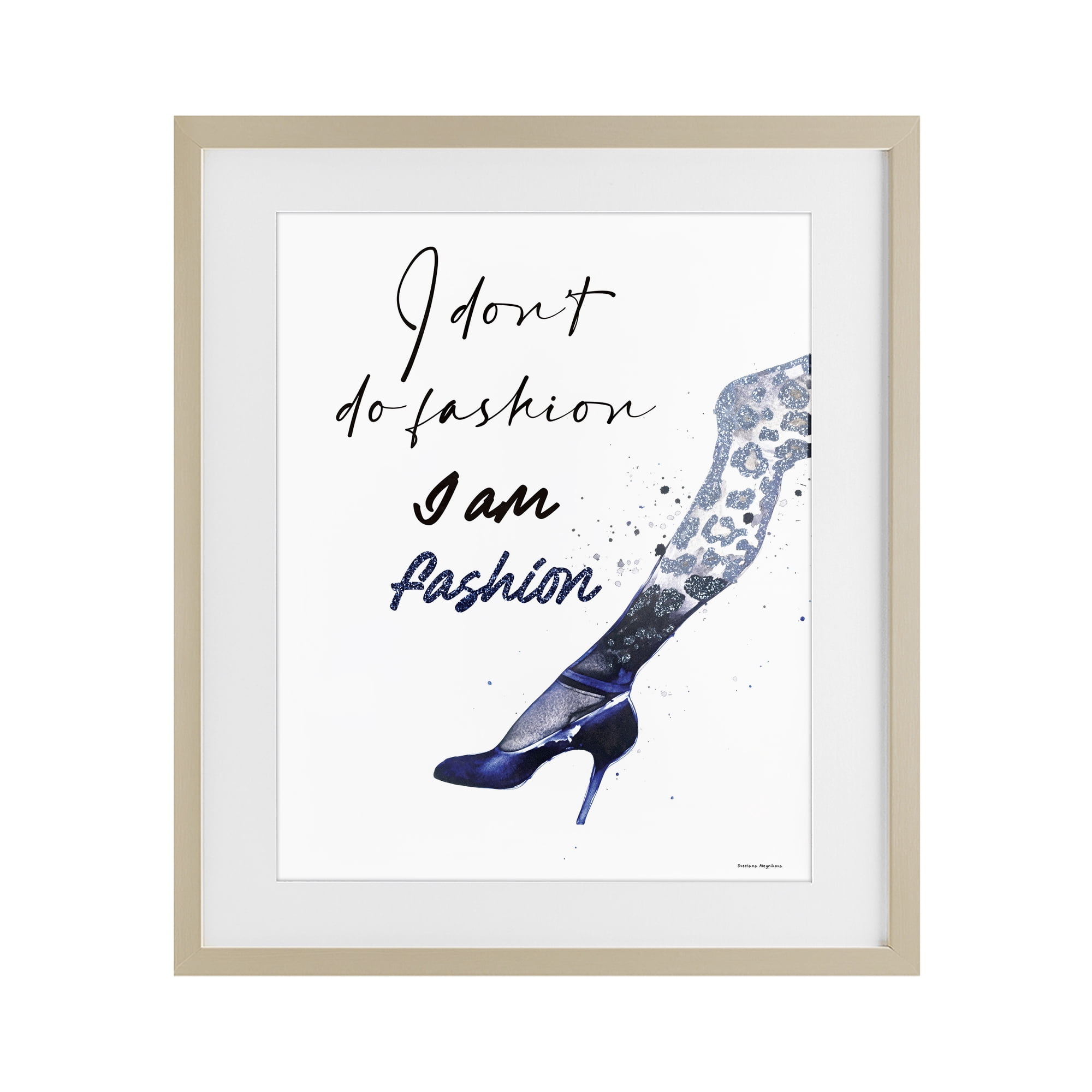 Stupell Industries Trendy I Am Fashion Birch Framed Print Under Glass, design by Svetlana Aleynikova