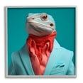 thumbnail image 1 of Stupell Industries Trendy Iguana Portrait Animals & Insects Painting Gray Framed Art Print Wall Art, 12 x 12, 1 of 9