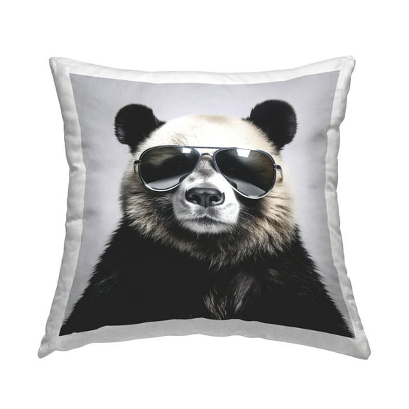 Stupell Industries Trendy Panda with Sunglasses Decorative Printed Throw Pillow Design by RB