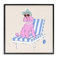 thumbnail image 1 of Stupell Industries Trendy Poodle Lounge Chair Black Framed Giclee Art design by Krissy Mast, 12 x 12, 1 of 8