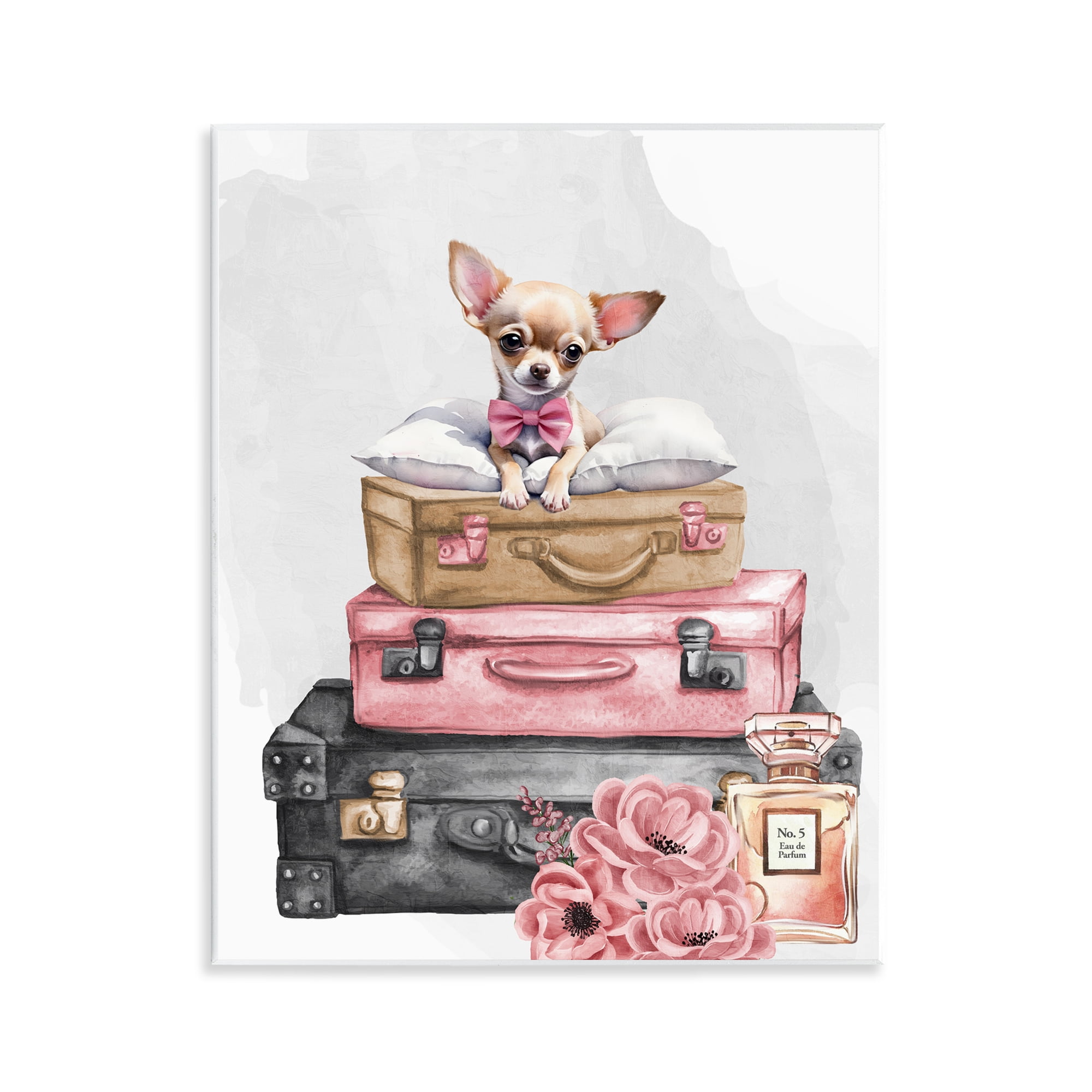 Stupell Industries Trendy Pup Travel Wall Plaque Art, design by Kim Allen