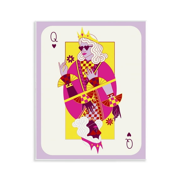 Stupell Industries Trendy Queen Card People Painting Unframed Art Print Wall Art, 11 x 14