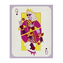 Stupell Industries Trendy Queen Card People Painting Wrapped Canvas Canvas Art Print Wall Art, 16 x 20
