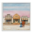 thumbnail image 1 of Stupell Industries Trendy Saloon Shops Cowgirl Fashion Painting White Framed Art Print Wall Art, 24 x 24, 1 of 2