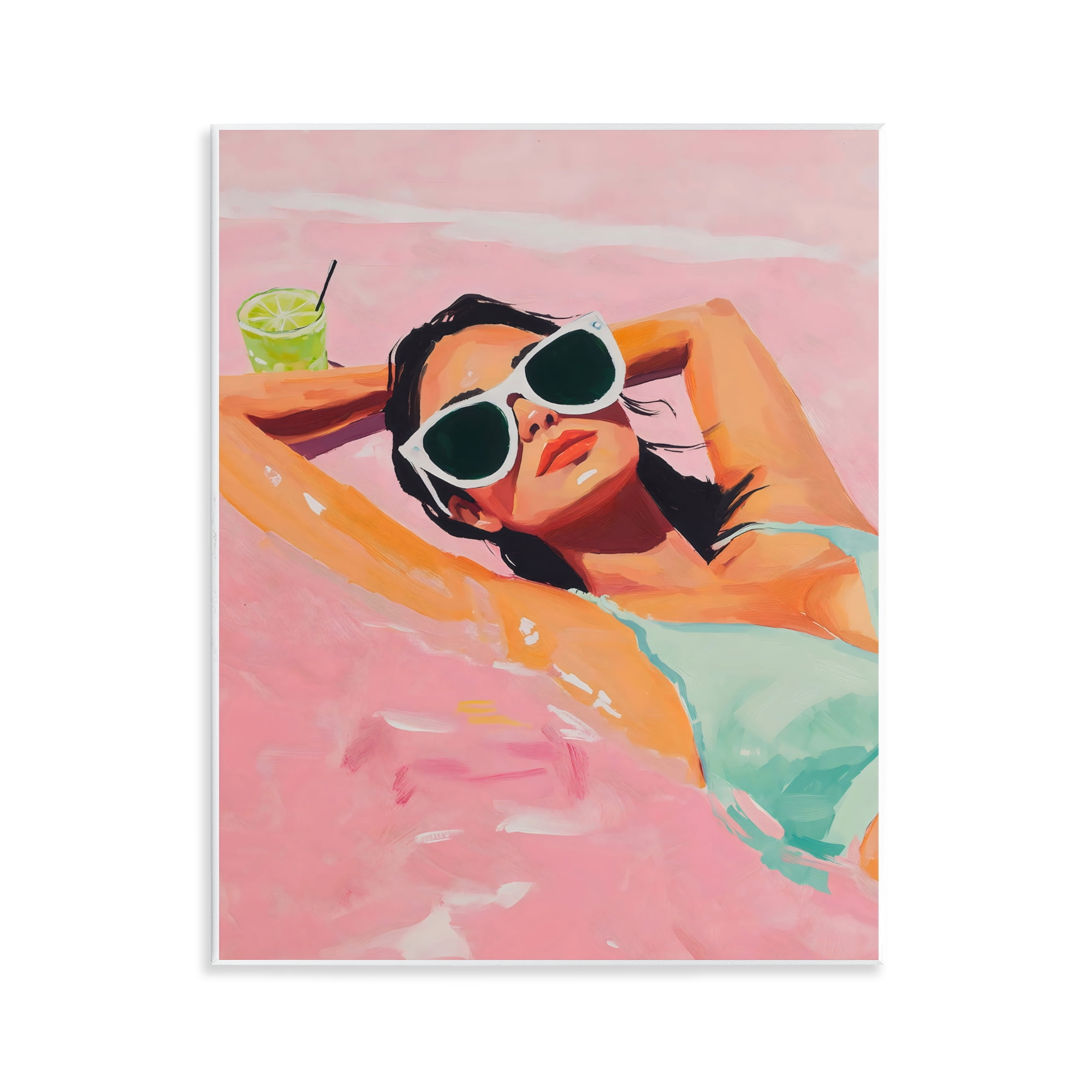 Stupell Industries Trendy Summer Girl Wall Plaque Art, design by The Prints Vibe