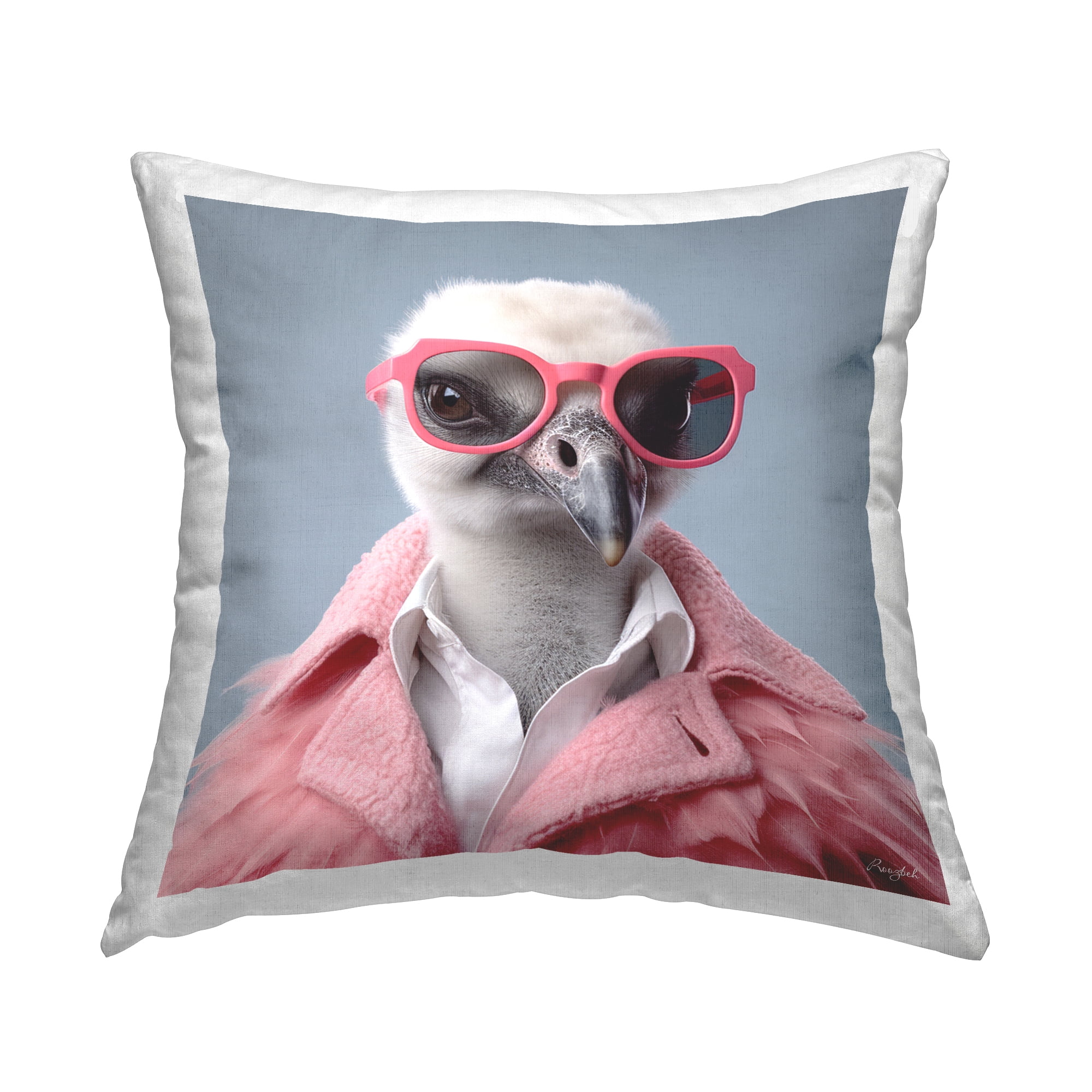 Stupell Industries Trendy Vulture Bird Decorative Printed Throw Pillow, 18 x 18