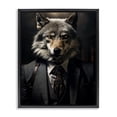 thumbnail image 1 of Stupell Industries Art Deco Trendy Wall Street Wolf Black Floating Frame Canvas Art, 25 x 31, by Ray Powers, 1 of 8