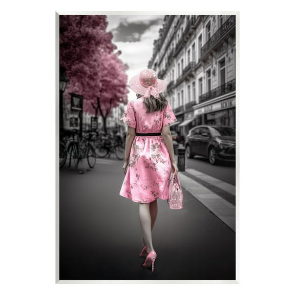 Stupell Industries Trendy Woman in City Travel & Places Painting Unframed Art Print Wall Art, 10 x 15