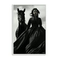 thumbnail image 1 of Stupell Industries Trendy Woman with Horse People Painting White Framed Art Print Wall Art, 12 x 18, 1 of 2