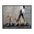thumbnail image 1 of Stupell Industries Eclectic Trendy Woman with Leopard Black Framed Giclee Art, 20 x 16, by Svetlana Aleynikova, 1 of 8
