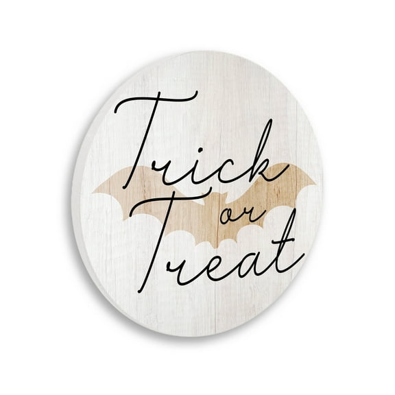 Stupell Industries Trick Or Treat Halloween Bat Graphic Art Unframed Art Print Wall Art, Design by Lil' Rue