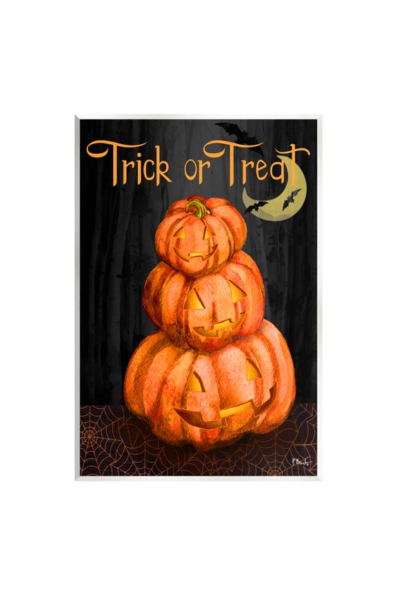 Industries Trick Or Treat Halloween Jack-o-Lantern Graphic Art Unframed Art Print Wall Art, Design by Paul Brent