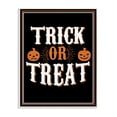thumbnail image 1 of Stupell Industries Trick Or Treat Orange Black Holiday Word Design Wall Plaque by The Saturday Evening Post, 1 of 6